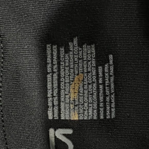 NWT GAP Fit T-Back Sports Bra Sz XS Black Pullover - Picture 7 of 8